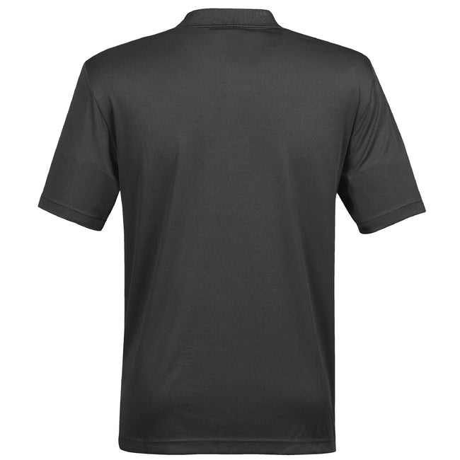 Carbon - Back - Stormtech Mens Eclipse H2X-Dry Pique Polo