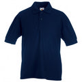 Deep Navy - Front - Fruit of the Loom Childrens-Kids Pique Short-Sleeved Polo Shirt