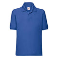 Royal - Front - Fruit of the Loom Childrens-Kids Pique Short-Sleeved Polo Shirt
