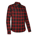 Black-Red Plaid - Side - Stormtech Mens Logan Snap Front Shirt