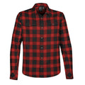 Black-Red Plaid - Front - Stormtech Mens Logan Snap Front Shirt