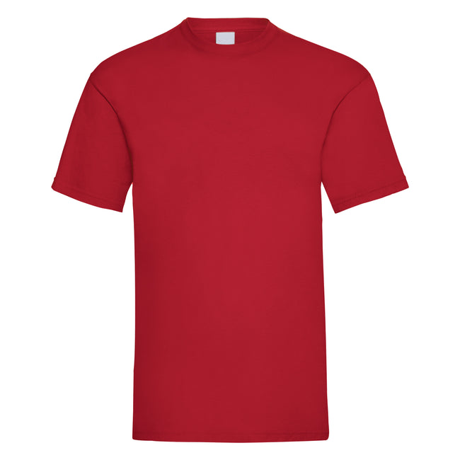 Dark Red - Front - Mens Value Short Sleeve Casual T-Shirt