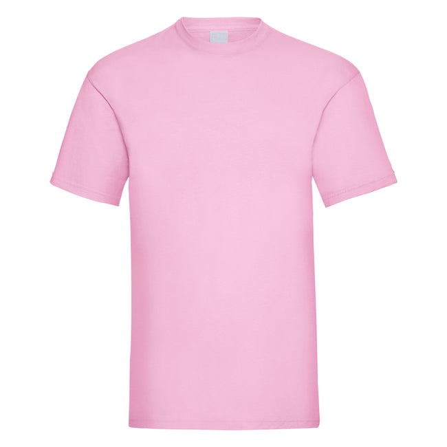 Pastel Pink - Front - Mens Value Short Sleeve Casual T-Shirt