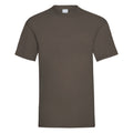 Dark Brown - Front - Mens Value Short Sleeve Casual T-Shirt