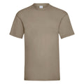 Sand - Front - Mens Value Short Sleeve Casual T-Shirt