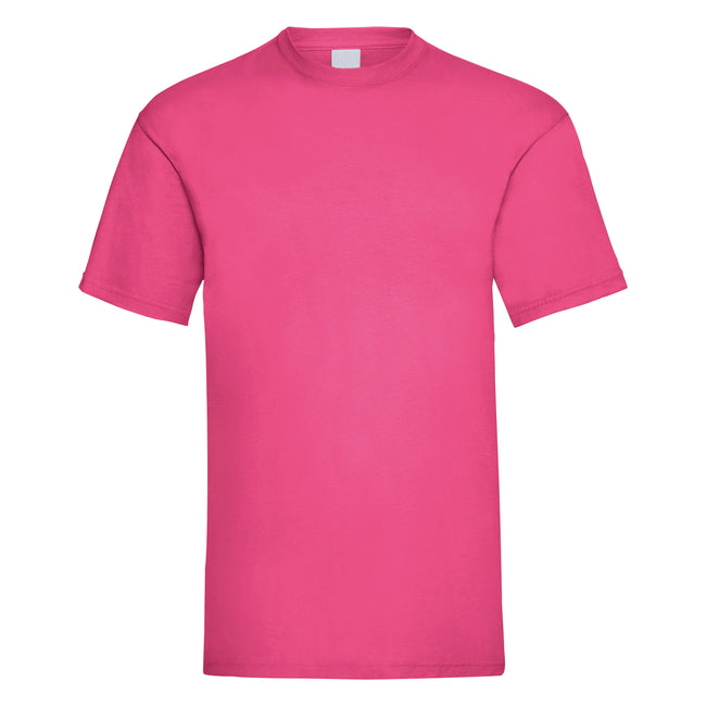 Hot Pink - Front - Mens Value Short Sleeve Casual T-Shirt