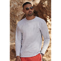 Grey Marl - Side - Mens Value Long Sleeve Casual T-Shirt