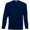 Midnight Blue - Back - Mens Value Long Sleeve Casual T-Shirt