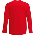 Bright Red - Back - Mens Value Long Sleeve Casual T-Shirt