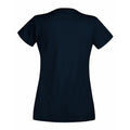 Midnight Blue - Back - Womens-Ladies Value Fitted V-Neck Short Sleeve Casual T-Shirt