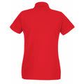 Bright Red - Back - Womens-Ladies Fitted Short Sleeve Casual Polo Shirt
