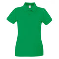 Bright Green - Front - Womens-Ladies Fitted Short Sleeve Casual Polo Shirt