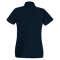 Midnight Blue - Back - Womens-Ladies Fitted Short Sleeve Casual Polo Shirt