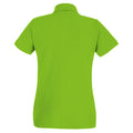 Lime Green - Back - Womens-Ladies Fitted Short Sleeve Casual Polo Shirt