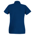 Navy Blue - Back - Womens-Ladies Fitted Short Sleeve Casual Polo Shirt
