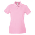 Baby Pink - Front - Womens-Ladies Fitted Short Sleeve Casual Polo Shirt