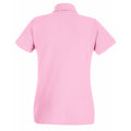 Baby Pink - Back - Womens-Ladies Fitted Short Sleeve Casual Polo Shirt
