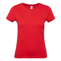 Red - Front - B&C Womens-Ladies #E150 Tee