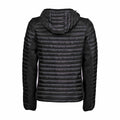 Jet Black-Black Melange - Back - Tee Jays Mens Aspen Crossover Jacket