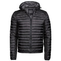 Jet Black-Black Melange - Front - Tee Jays Mens Aspen Crossover Jacket