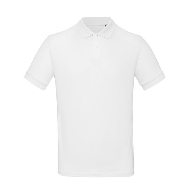 White - Front - B&C Mens Inspire Polo