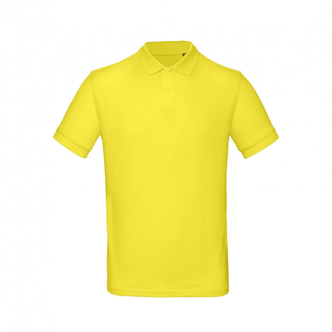 Solar Yellow - Back - B&C Mens Inspire Polo