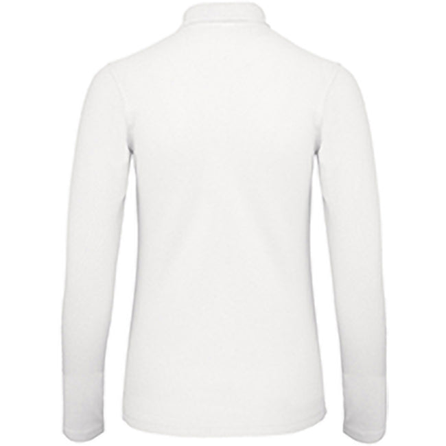 Snow - Back - B&C ID.001 Womens-Ladies Long Sleeve Polo
