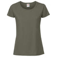 Deep Green - Front - Fruit Of The Loom Womens-Ladies Ringspun Premium T-Shirt