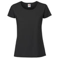 Jet Black - Front - Fruit Of The Loom Womens-Ladies Ringspun Premium T-Shirt