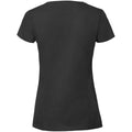 Jet Black - Back - Fruit Of The Loom Womens-Ladies Ringspun Premium T-Shirt