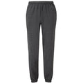 Dark Heather - Front - Fruit Of The Loom Mens Elasticated Cuff Jog Pants - Jogging Bottoms