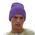 Purple - Back - Beechfield Unisex Adults Original Cuffed Beanie