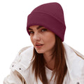 Burgundy - Back - Beechfield Unisex Adults Original Cuffed Beanie