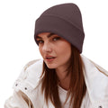 Chocolate - Side - Beechfield Unisex Adults Original Cuffed Beanie