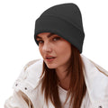 Charcoal - Side - Beechfield Unisex Adults Original Cuffed Beanie