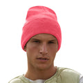 Fluorescent Pink - Back - Beechfield Unisex Adults Original Cuffed Beanie