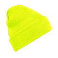 Fluorescent Yellow - Front - Beechfield Unisex Adults Original Cuffed Beanie