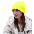 Fluorescent Yellow - Back - Beechfield Unisex Adults Original Cuffed Beanie