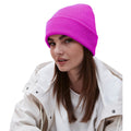 Fuchsia - Back - Beechfield Unisex Adults Original Cuffed Beanie