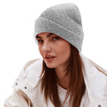 Heather Grey - Back - Beechfield Unisex Adults Original Cuffed Beanie