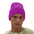 Magenta - Side - Beechfield Unisex Adults Original Cuffed Beanie