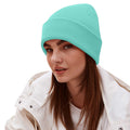 Mint - Side - Beechfield Unisex Adults Original Cuffed Beanie