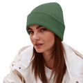Moss Green - Side - Beechfield Unisex Adults Original Cuffed Beanie