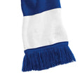 Bright Royal Blue-White - Back - Beechfield Adults Unisex Varsity Scarf