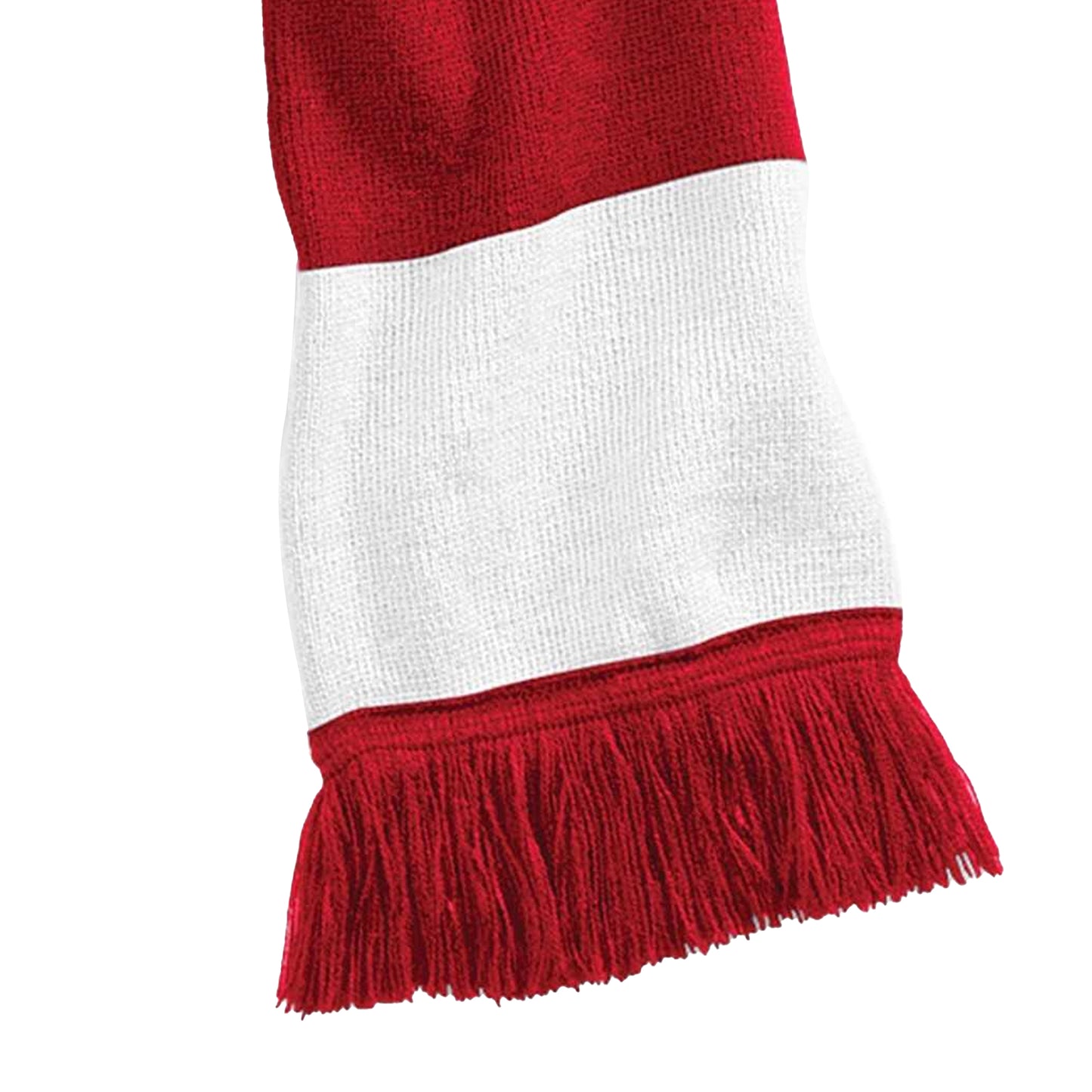 Classic Red-White - Back - Beechfield Adults Unisex Varsity Scarf