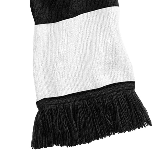 Black-Classic Red - Front - Beechfield Adults Unisex Varsity Scarf