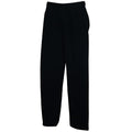 Black - Front - Fruit Of The Loom Mens Open Hem Jog Pants - Jogging Bottoms