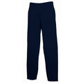 Deep Navy - Front - Fruit Of The Loom Mens Open Hem Jog Pants - Jogging Bottoms