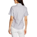Oxford Grey - Back - Fruit Of The Loom Ladies Lady-Fit Short Sleeve Oxford Shirt