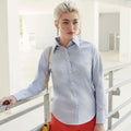Oxford Grey - Side - Fruit Of The Loom Ladies Lady-Fit Long Sleeve Oxford Shirt